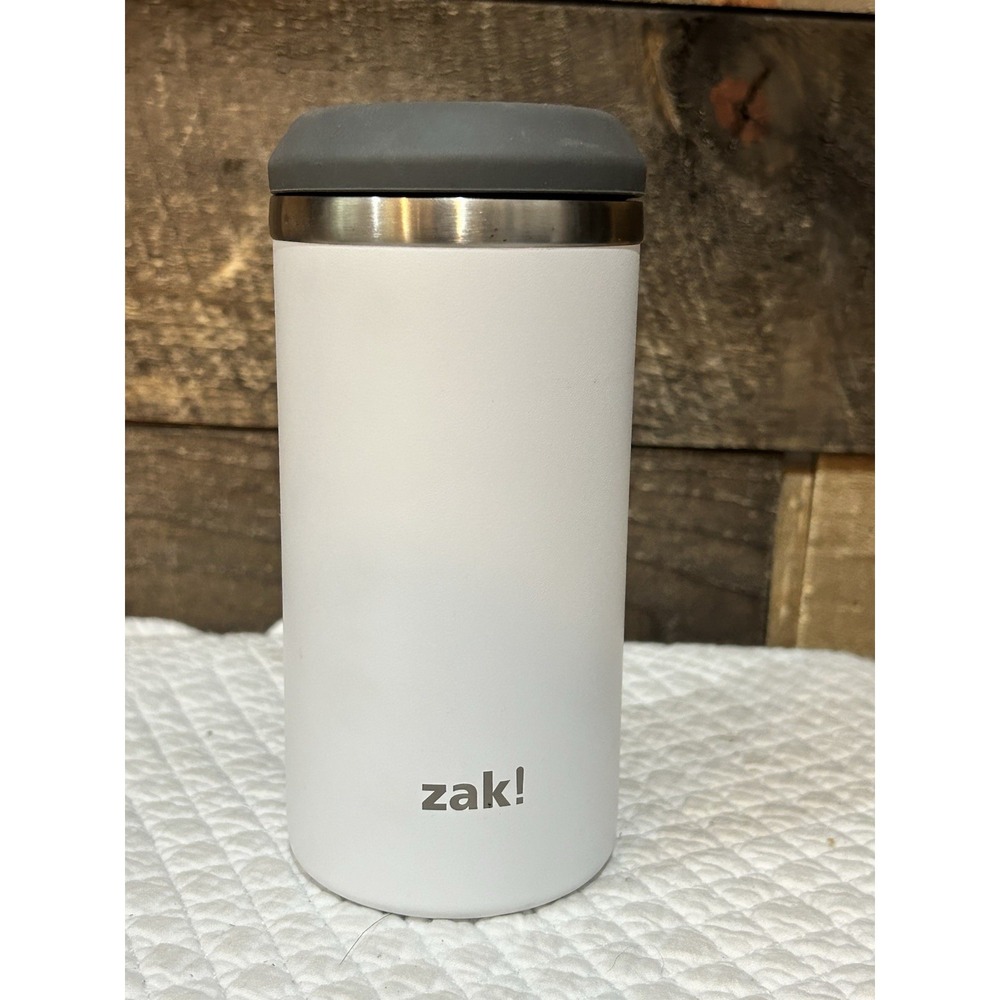 ZAK! Slim Colster Tall Can Insulator for 12 oz. Cans, White.